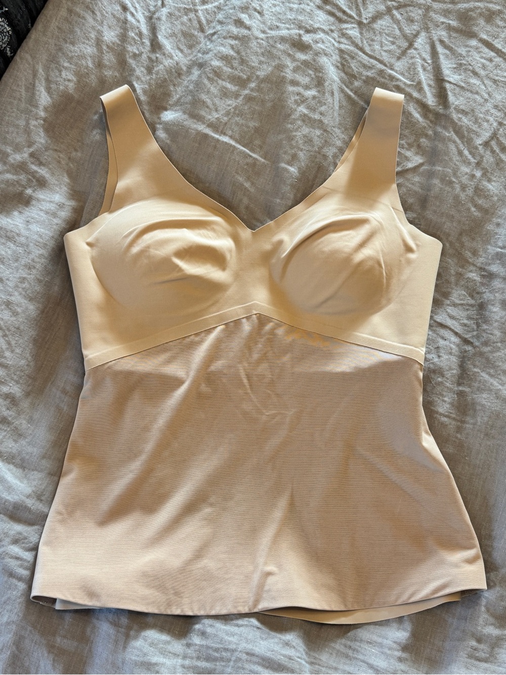 Honeylove Nude LiftWear Tank with Built-In Bra
